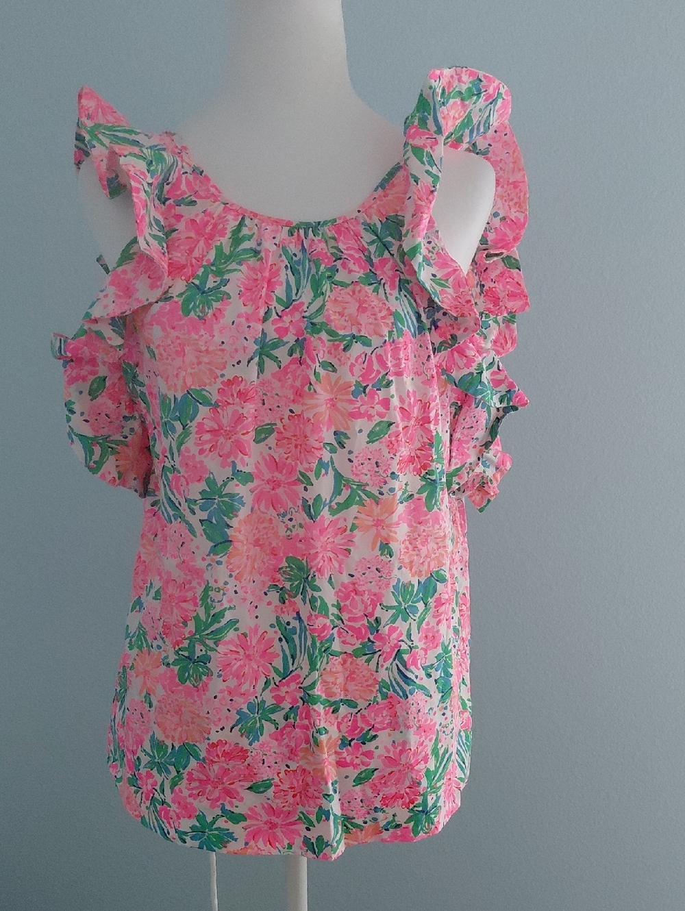 Lilly Pulitzer Sleeveless Ruffle Top
